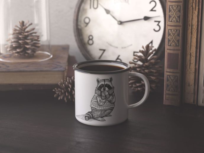 Enamel Mug Mockup by Anthony Boyd Graphics