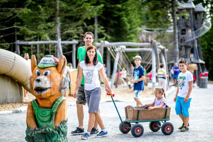 Království lesa – velké lesní hřiště, zdroj: areál Lipno