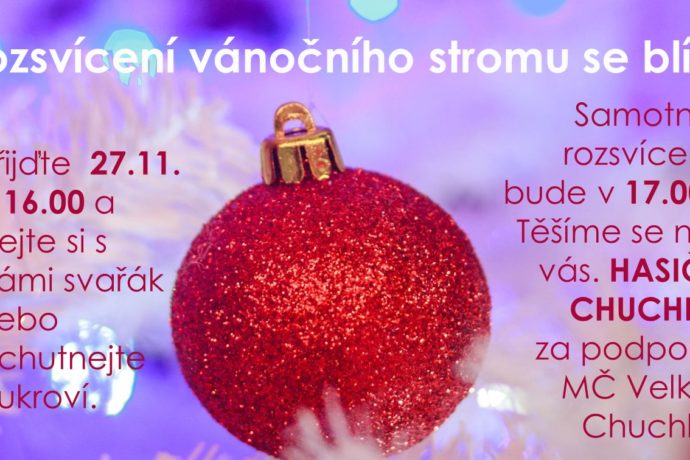 Rozsvícení vánočního stromečku v Chuchli