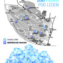 Kde bude možné pozorovat zvířata s ledem a kde se budou moci osvěžit sami návštěvníci, prozradí mapa sledující čtvrteční program. Zdroj Zoo Praha