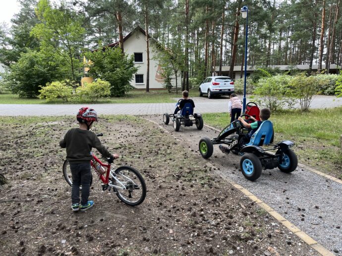 Vyžití pro děti v kempu Familienpark Senftenberger. Foto: ©Šárka Kobrynová