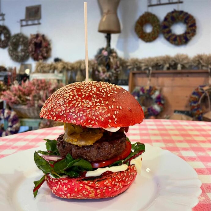 Dýňový burger. Foto: © Dýňová farma Bykoš 