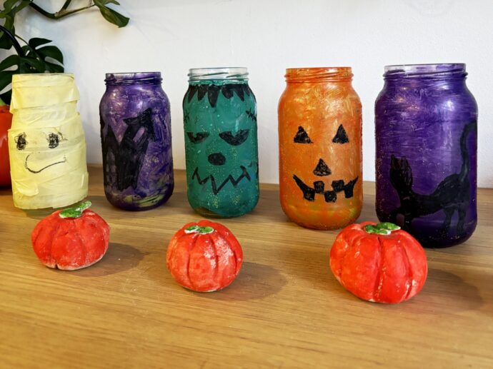 Halloweenské svícny. Autor: © K. Pekařová