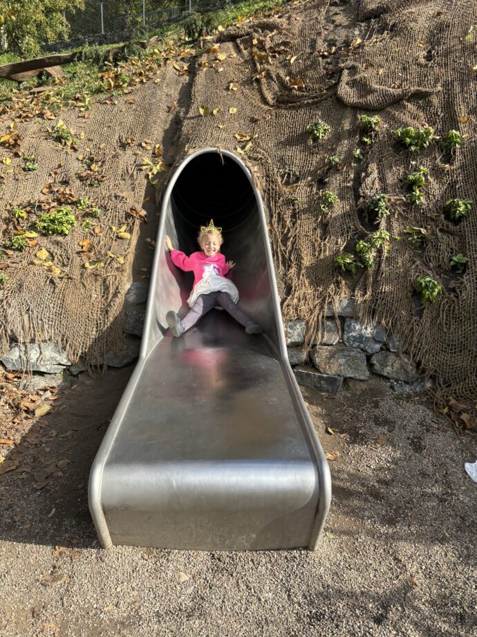 Tobogán u skleníku byl bájo! Botanická zahrada Praha. Foto: © KPek