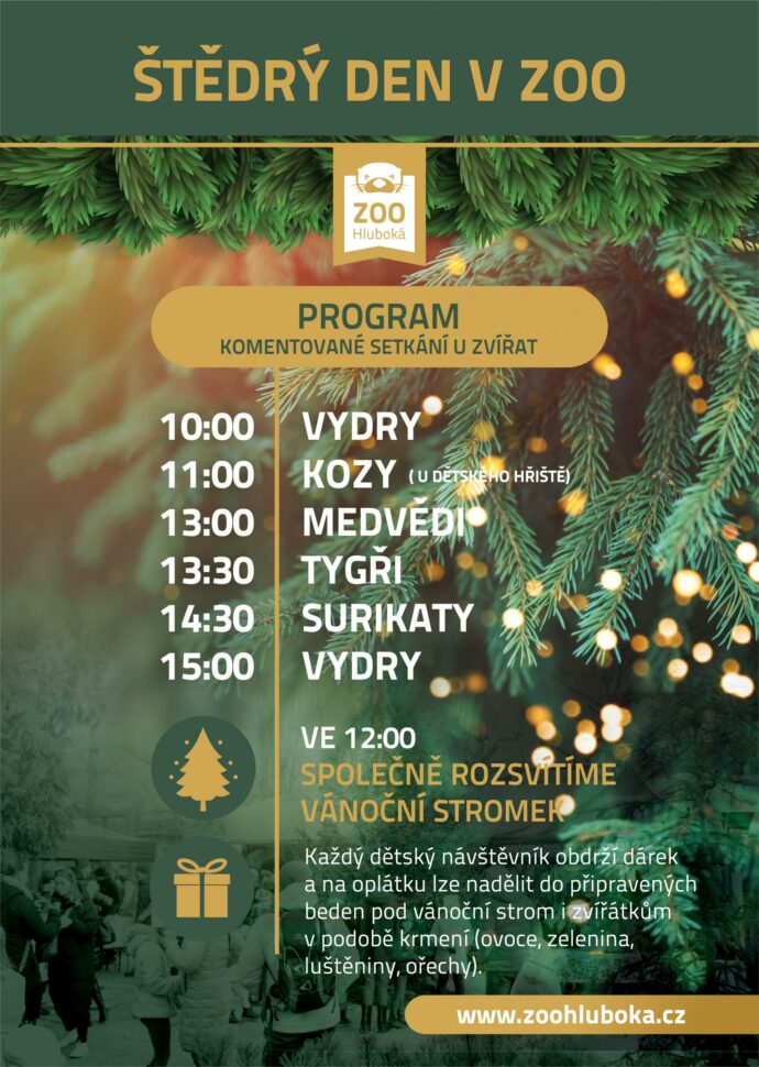 Vánoční Zoo Hluboká. Foto © Zoo Hluboká