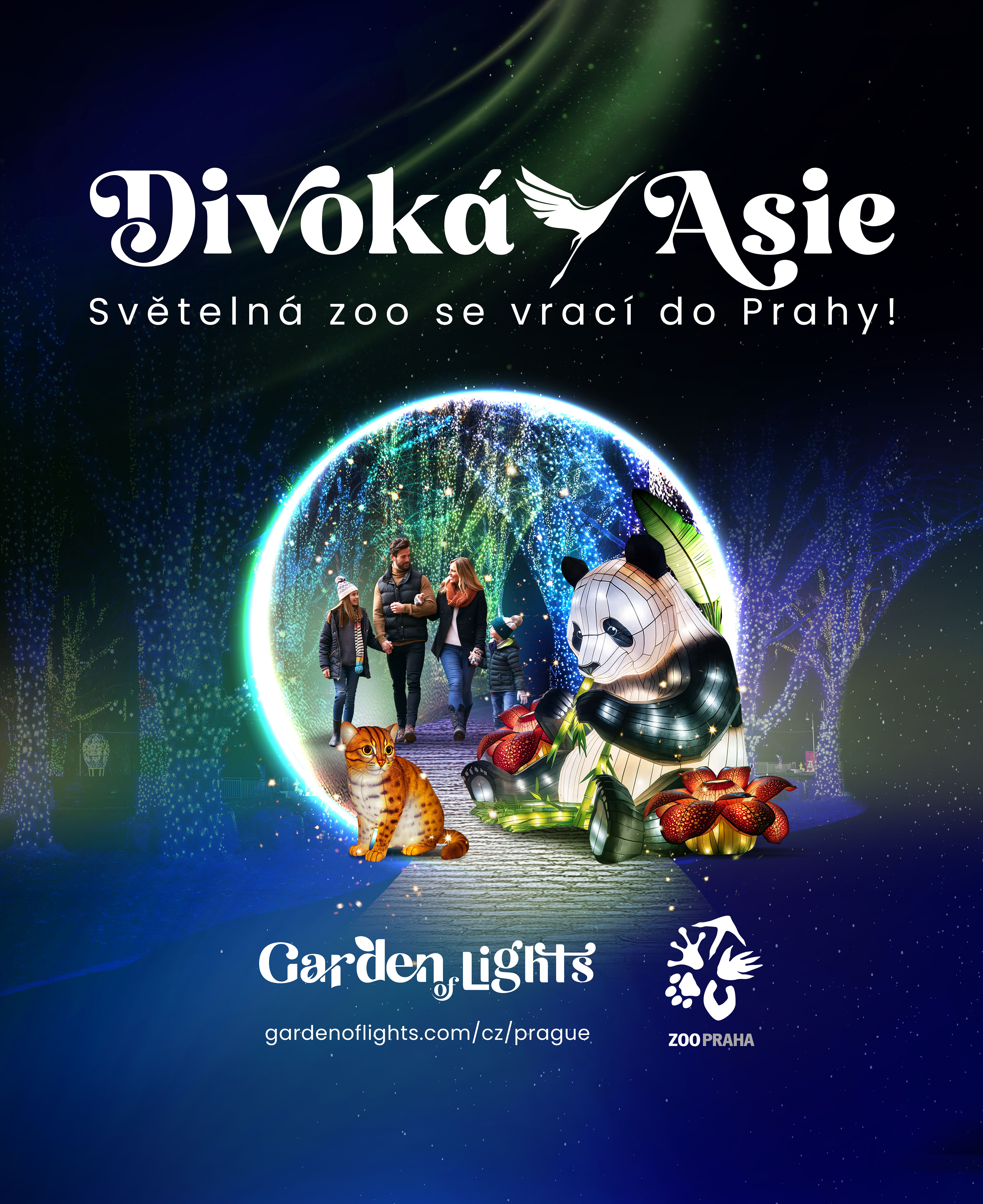 Světelná výstava s názvem Divoká Asie již brzy rozzáří pražskou zoologickou zahradu. Zdroj ©Zoo Praha